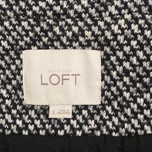 Ann Taylor LOFT Tweed Wool Blend Pea Coat Blazer Jacket - Picture 4 of 6